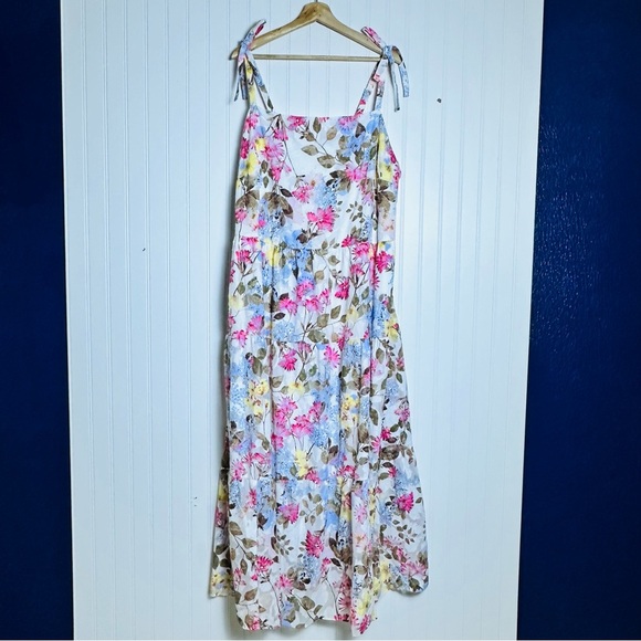 Lane Bryant Floral Maxi Dress with Tie Straps - Picture 10 of 11